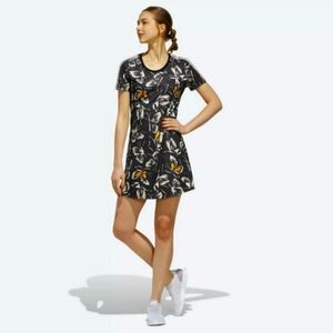 NEW Adidas x FARM Rio Black Butterfly Print Dress XS
